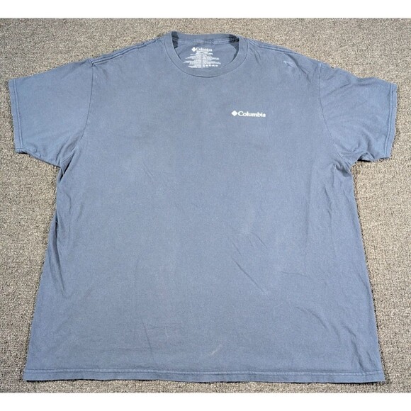Columbia T Shirt XXL Colorado Mountains Graphic Logo Blue Outdoors Hiking - Picture 2 of 6